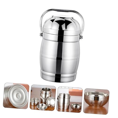 Boîte isotherme en acier inoxydable de 2,2 L à double couche pour repas - 7