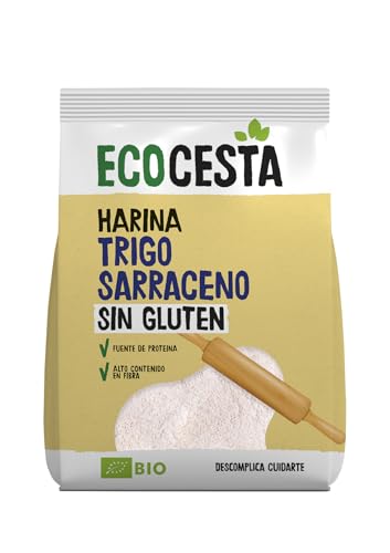 Ecocesta - Harina Ecológica de Trigo Sarraceno- 500 g - Ayuda a Mejorar el Tránsito Intestinal - Propiedades Antioxidantes - Indicada para Elaborar Galletas, Papillas o Pan