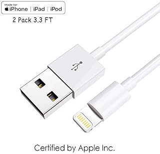 2 Pack Apple iPhone/iPad Charging/Charger Cord Lightning to USB Cable [Apple MFi Certified]