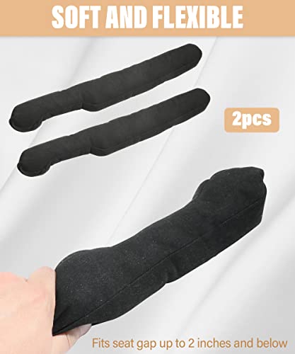 YAKEFLY 2Pcs Car Seat Gap Filler,Universal Car Gap Filler,Car Seat Gap Filler Organizer,Car Seat Accessories Car Side Seat Gap Fller,Used for Car to Fill The Gap Between Seat and Console (Black)