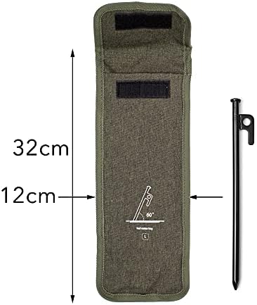 TaylorHe EXTRA STRONG TENT PEGS Pack of 12 Black 25CM 10inch Heavy Duty Metal Steel Tent Pegs Stakes Peg with Strong Canvas Pouch for Outdoors Travelling Hiking Camping