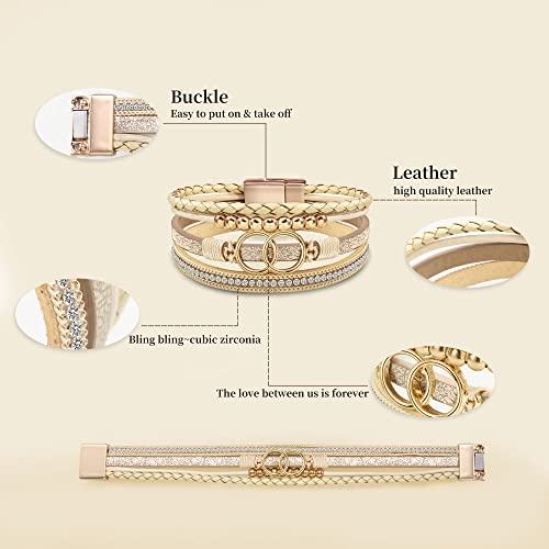 Btysun Mom Gifts From Daughter Boho Bracelets For Women Layered Best Friend Bracelet Valentines Day Gifts For Her Girlfriend Wife Sister Wrap Cuff Jewelry #TOP3