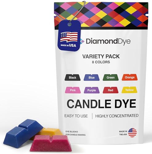 Candle Dye Blocks - Made in the USA - Safe and Easy to Use - Premium Candle Making Supplies - Perfect for DIY Candle Making Kits - Designed for Candle Wax - 8...