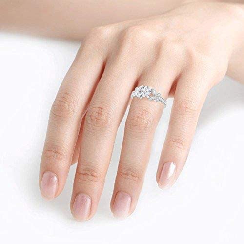 10K 14K 18K Real Gold Butterfly Engagement Ring for Women,1.75 Carat(CTTW) Moissanite Wedding Rings with Free Engraved Name,Wedding Anniversary for Her2