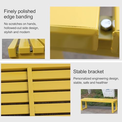 Genérico Banco de Comedor para Patio sin Respaldo, Resistente a la Intemperie, Ideal para Porche, Patio y jardín. Soporta hasta 408 kg (900 lbs). Duradero, Elegante e Ideal para Sentarse al Aire libr