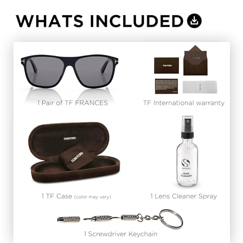 Tom Ford FT1081-N FRANCES Square Shape Sunglasses + Bundle With eSHADES Eyewear Cleaning Kit3