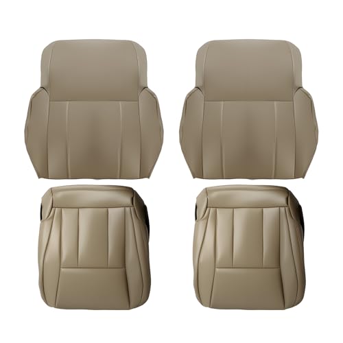 Nakkaa Front Driver & Passenger Side Seat Covers Compatible with 4Runner 1996-2002 Front Left Right Bottom & Top Leather Replacement Seat Covers Tan