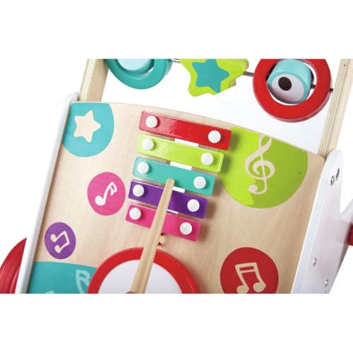Hape Wooden Push and Pull Music Learning Walker| Multiple Activities Center for Toddlers Ages 10 Months and Up by Hape - Image 6