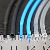 1/5/10/25/50/100M 3:1 Tubo termorretráctil con pegamento Tubo termorretráctil termorretráctil Tubo termorretráctil de doble pared Diámetro 1,6 mm-Negro, 1,6 mm, 1 m