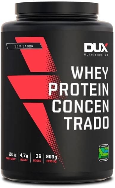 Whey Protein Concentrado Pote (900G) - Sem Sabor (neutro), Dux Nu...