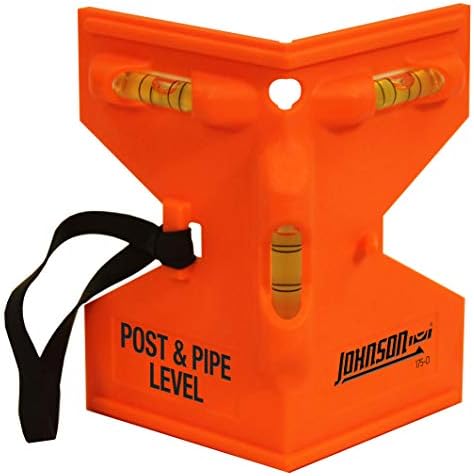 Johnson Level & Tool 175-O Orange Post & Pipe Level, 4" x 5" x 9", Orange, 1 Level