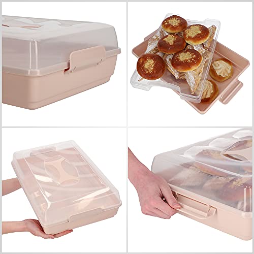 Magdalenas y tartas en caja rectangular para transportar alimentos KADAX 7
