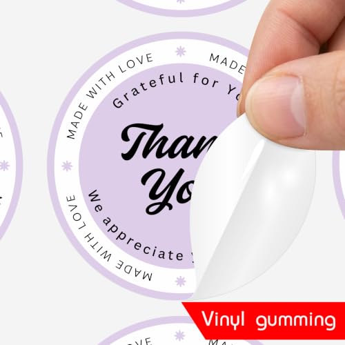 Image of Trifirt Self Adhesive Thank You Stickers for Packaging | Waterproof Vinyl Labels for Small Business, Gift Wrapping, Envelopes, Boxes & Mailers | Strong Adhesive, Easy Peel & Stick