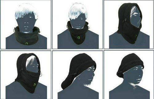 Devil Girl's & Women's 6-in-1 Multi-function Thermal Fleece Balaclava Hood Police Swat Ski Bike Wind Stopper Face Mask (Grey)-(Pack of 01) 1