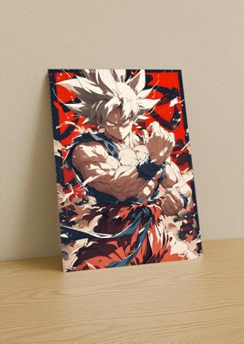 Image of NIJUKA Anime Printed A4 Size Metal sheet Poster For Home And Room Decoration | For Anime Art Fans Boys And Girls (True Form Of UI)