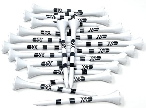 NorthPointe Skull and Crossbones Golf Tees Plastic 3 1/4-100 Tees in Bulk