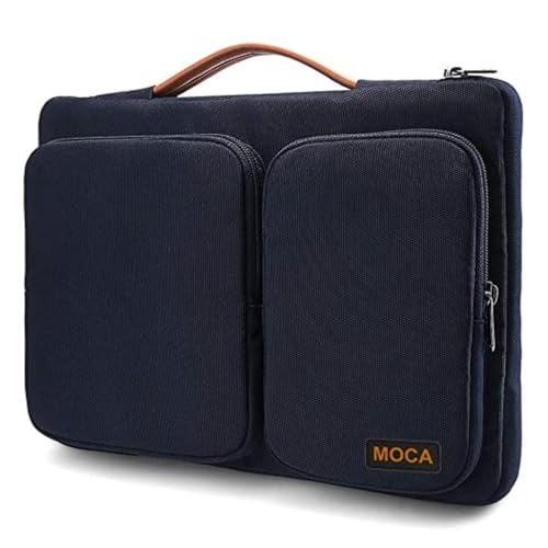 Image of MOCA 360 Protective Laptop Sleeve 15.6 Inch for HP Pavilion Dell Inspiron Lenovo IdeaPad ASUS TUF Acer Aspire MSI Modern Water Resistant Slim Shockproof Laptop Case (Navy Blue)