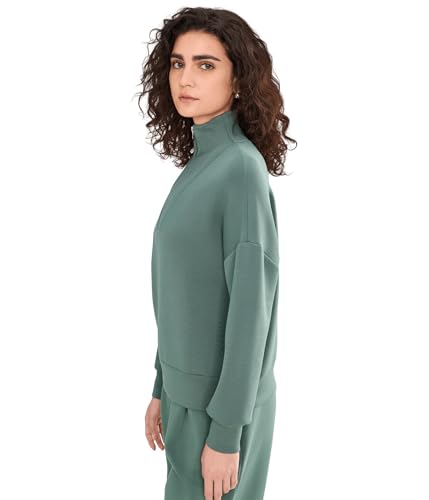 Image of Varley, Women's, Hawley 1 /2 Zip Sweat, Dark Forest, Medium