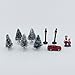 Lighting up DIY Christmas Doll Figurine Tiny Resin House Village (House Village Building Set of 4)