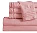 Mocassi King Sheet Set - Luxury Hotel 1800 Thread Count Bedding Sheets & Pillowcases - Ultra Soft Breathable & Cooling Bed Sheets - Deep Pocket - Wrinkle Resistant - 6 Piece Set - King, Dusty Rose