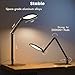 LitONES LED Desk Lamp for Home Office, 15W Computer Zoom Lighting with CRI >95, Memory & Timer Function, 1200LM Dimmable Desktop Ring Light for Video Calls, Conference, Reading, Streaming, Study