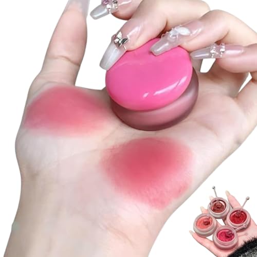 Lip & Cheek Blurry Pudding Pot - Korean Pudding Pot Blush - Multi-use Natural Glow Face Blush - Natural Glow High Pigment Lipstick Blush Lasting Lip Tint (05)