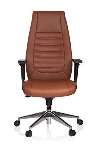 hjh OFFICE 600989 executive chair VITORO faux leather brown ergonomic tiltable backrest quality office chair