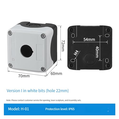 Boîte à boutons étanche 22mm en plastique résistant pour boîtier de commande