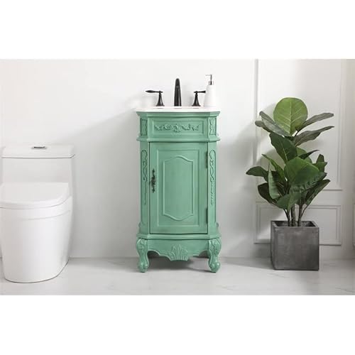 Elegant Decor 19 Inch Single Bathroom Vanity In Vintage Mint #TOP6