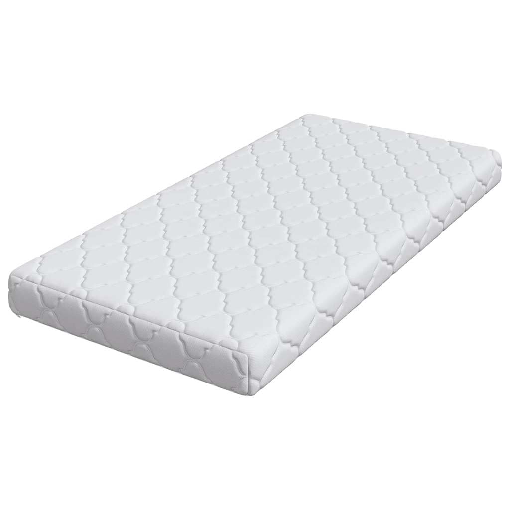 Materac 70 x 140 cm, biały, żakardowy materiał z warstwą kokosa, podkładka do spania z pianki PU, oddychająca i średnio twarda, do sypialni, nakładka na łóżko, kompatybilna ze stelażem i ramą