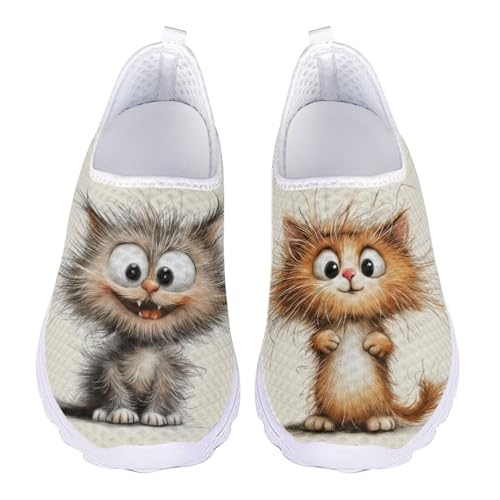 Women Mesh Tennis Shoes Fashion Slip on Walking Sneakers Athletic Footwear