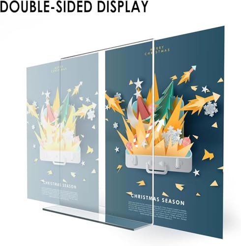 Image of NEILL Acrylic Sign Holder T Shape, Size-A5(5.8 inchx8.3 inch), Pack of 4 Pcs, Double Sided Portrait Display Stand Table Top Perfect for Restaurants, Promotions, Classroom
