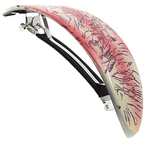 Camila Paris Cp3324 French Hair Barrette Oval For Thick Curly Wavy Long Hair, Strong Hold Grip Hair Clips For Women, No Slip Rubberized Metal Clasp, Styling Girls Hair Accessories, Made In France #TOP6