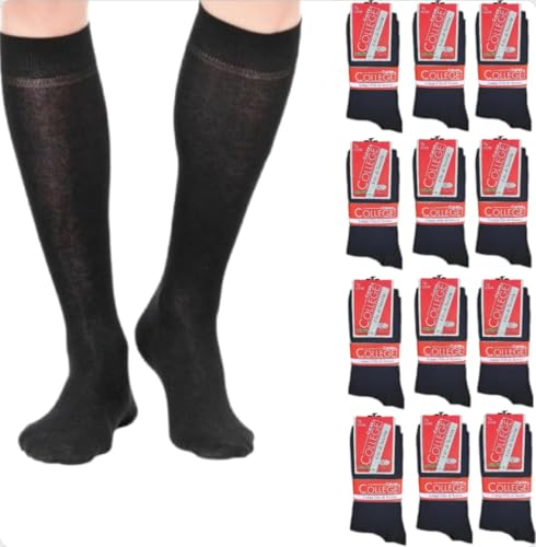 Infinity 12 paia Calze Lunghe Uomo Cotone Filo di...