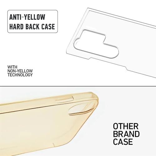 Image of DIZORO Compatible with Samsung Galaxy S24 Ultra 5G Back Cover Case Clear,[ Anti Yellow ][Military Grade Protection] Hard PC Back Cover Transparent