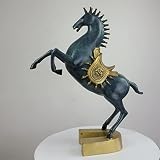 YouFine Bronze Horse Statue 28 Inches Metal Horse Sculpture for Outdoor Home Decor Animal Statue (Ga