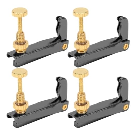 Afinadores Finos para Violonchelo, 4 Piezas 3/4‑4/4 Afinadores Finos para Violín Herramienta para Cuerdas de Violonchelo Accesorios para Instrumentos de Repuesto(Negro)