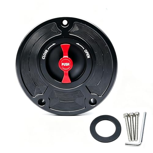 Bouchon de réservoir moto CNC rouge pour remplacer un bouchon d'origine bloqué ou usé