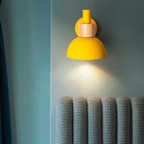 Lámpara de pared moderna de madera para iluminación de B&B y hotel 4