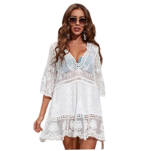 Robe plage blanche pour femme, le cover-up idéal pour vos après-midis en terrasse
