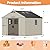 Devoko 10 x 10 FT Plastic Outdoor Storage Shed with Windows, Resin Tools Shed with Floor Large Storage Garden Shed for Patio,Garden, Backyard, Lawn, Beige