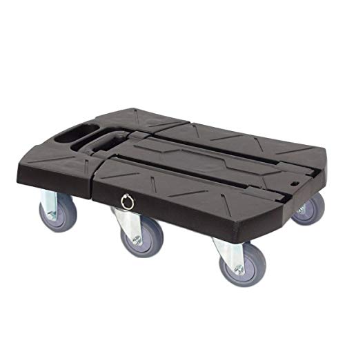 image for BRIGHTSHOW Folding Hand Truck + 3inch 6 Wheel-roate Rubber Tires + Bre