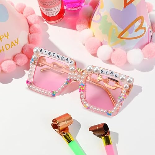 Birthday Glasses Oversized Square Happy Birthday Sunglasses Glasses for Women Girls Party Gifts Accessories2