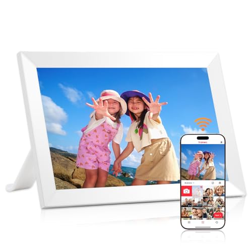 LeaMea Digital Picture Frame 1280x800 HD IPS Touch Screen 32GB Frameo 10.1 Inch Smart WiFi Digital Photo Frame Auto-Rotate Wall Mount Gifts for Christmas Valentine Mother Father Day