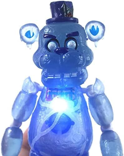 6Pcs Inspired By Five Nights At Freddys Pizza Simulator Action Figure Funtime Foxy Sister Location Horror Doll Lightening Figures Toys With Movable Joints Transparent Version For Fans #TOP4