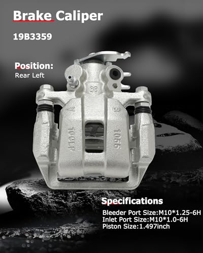 Image of cciyu 19B3359 Rear Left Brake Caliper With Bracket For Acura For TSX 2009-2014,For Honda For Accord 2008-2012