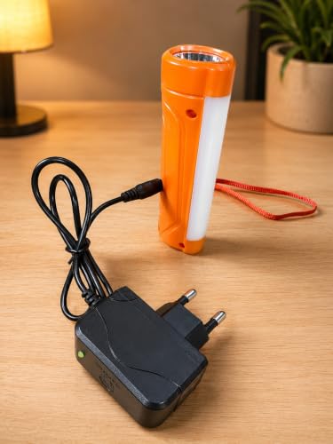 Image of Rechargeable LED Torch Light with Side Emergency Light