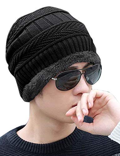 Redclip Woolen Beanie/Skull Winter Cap Faux Fur Inner Side | Warm Hat | Winter Cap | Air Proof Hat for Men & Women-image-10