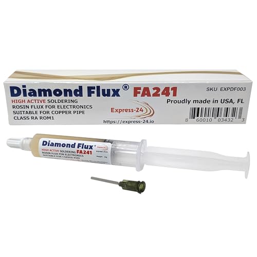 Image of FA241 High Active Soldering Flux for Electronics PCBs and Plumbing. Paste Gel ROM1 in 10g Syringe for Repair and Soldering Printed Circuit Boards and Copper Pipes.