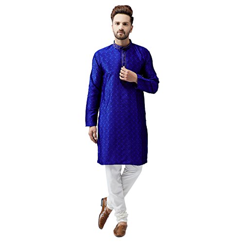 Image of SOJANYA (Since 1958 Men's Silk Blend Kurta Churidar Pyjama Set